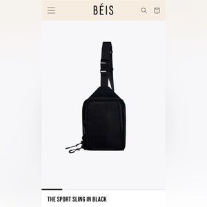 Beis The Sport Sling Black NWOT